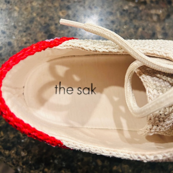The Sak Beige Knit Sneakers with Rainbow accents - Picture 2 of 5